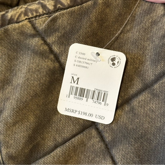 Free People Dolman Quilted Knit Jacket in Dusted Military - Picture 6 of 7